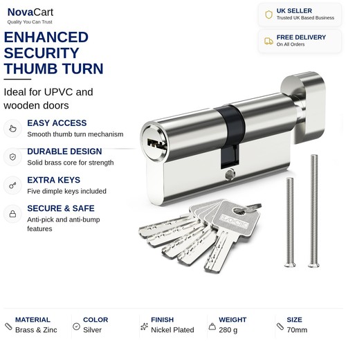 Upvc home lock 70mm - lock, cylinder