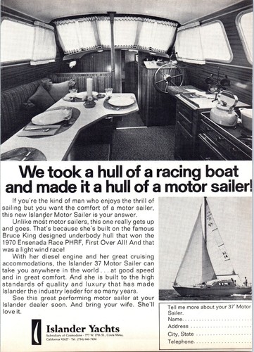 1971 islander yachts - 37, motor