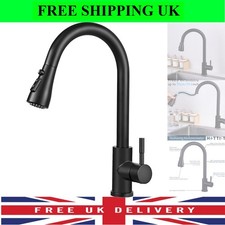 Stainless Steel Kitchen Sink Taps Mixer with Pull Out Spray, Swivel Single Ha...