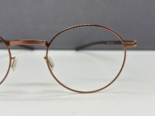 ic Berlin Eyeglasses Mens Womens Round Brown Copper Sarma * Lenses Missing