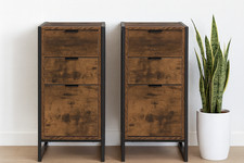 Industrial Bedside Table Set
