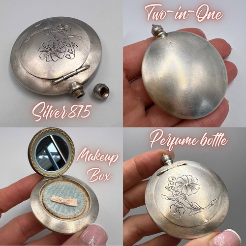 Vintage powder box - powder, shell