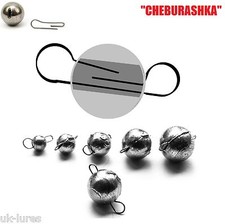 FLEXI JIG HEAD BALL Sinker 5pcs CHEBURASHKA Dropshot soft lures fishing shad