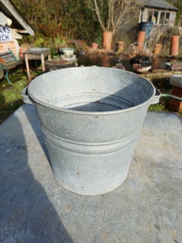 Galvanised bucket with handles - galvanised,