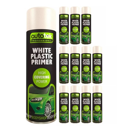 Autotek white plastic primer - white,