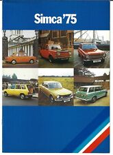 Simca 1000, 1100, 1301 & 1501 1975 UK Market Sales Brochure