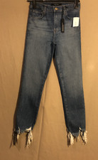 J Brand Womens Blue Skinny Jeans Distressed Hem size 25 - new with tags