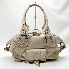 NO TARIFF Chloe Hand Bag Paddington Beige Leather 2275233