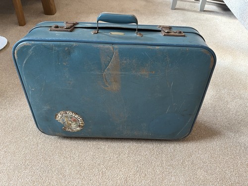 Vintage foxcroft suitcase - vintage, blue