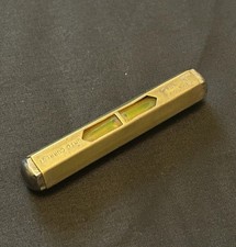 A Good Vintage Brass Hexagonal Engineers Pocket Spirit Level