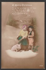 Children with Pig Postcard