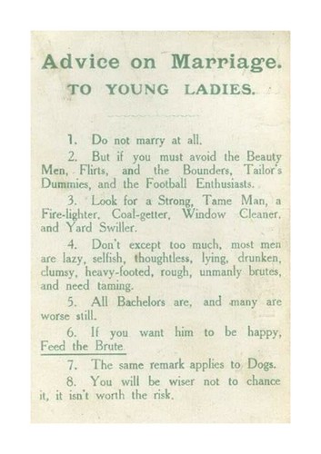 Suffragette marriage advice - suffragette, a4