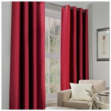 THERMAL BLACKOUT CURTAINS Ready Made Eyelet Ring Top + Tie Backs Pair 15 Colours