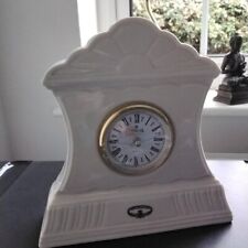 Vintage Donegal Belleek Irish Cream Parian China Ireland Clock Exc Cond 7.5"H
