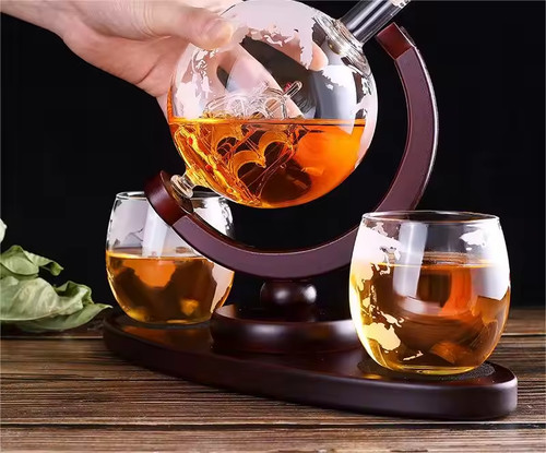 Globe whiskey decanter set - whiskey,