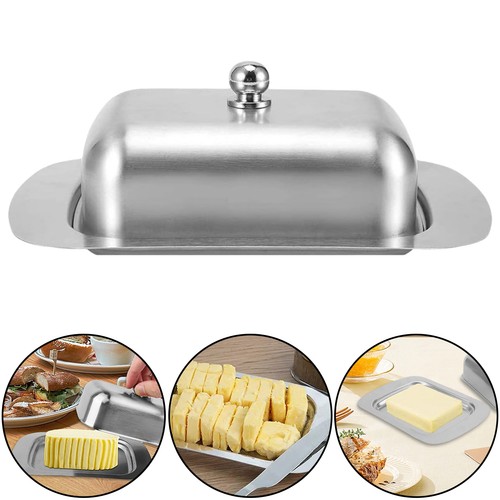 Stainless steel butter dish - stainless,