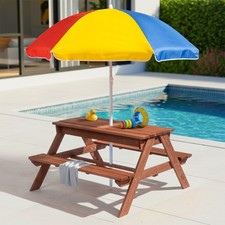 Kids Picnic Table with Parasol
