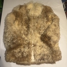 Vintage Curly Lamb Fur Coat