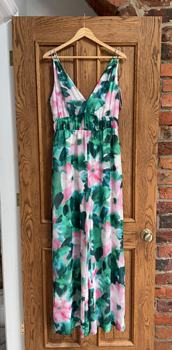 Zara floral jumpsuit neck - zara, v-neck