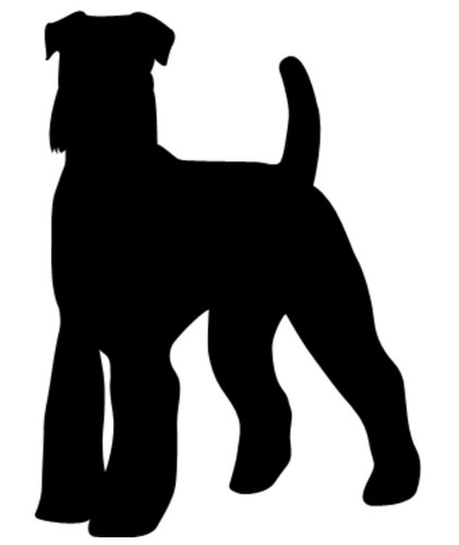 Airedale terrier vinyl decal - airedale,