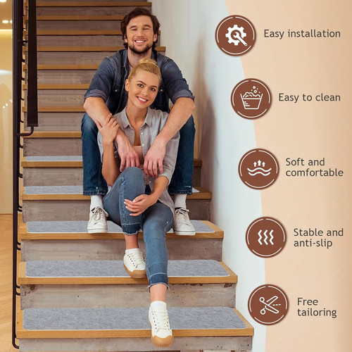 Non slip 14pcs carpet stair - non,