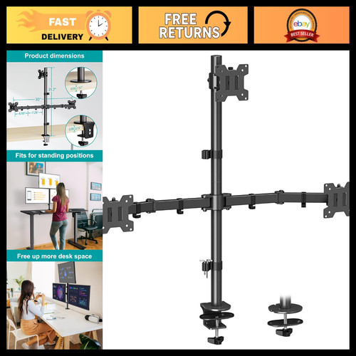 Triple monitor mount for - for, 3