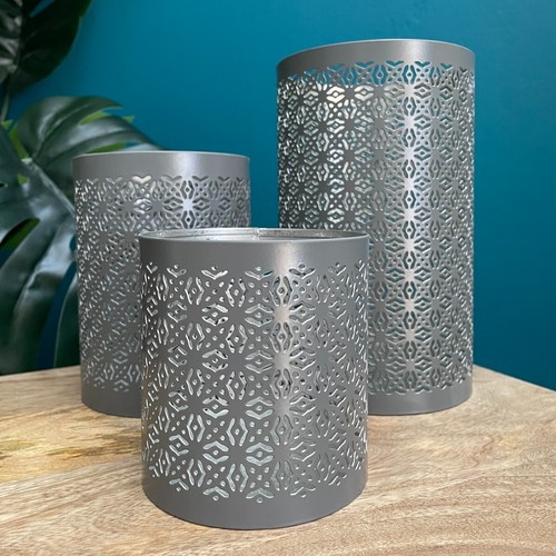 Grey candle lantern marrakesh - grey,