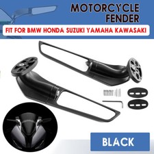 2Pcs Motorcycle Wind Swivel Wing Fin Rear View Side Mirror Fit for Suzuki Yamaha