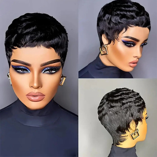 Wigs for black - black, cut