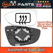 VW Passat B7 Inc CC + B6 Left Passenger Side Heated Wing Mirror Glass 2010-2015