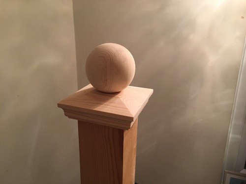 Solid pine newel - pine,