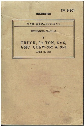 Gmc cckw 352 353 ton - gmc, 2.5-ton