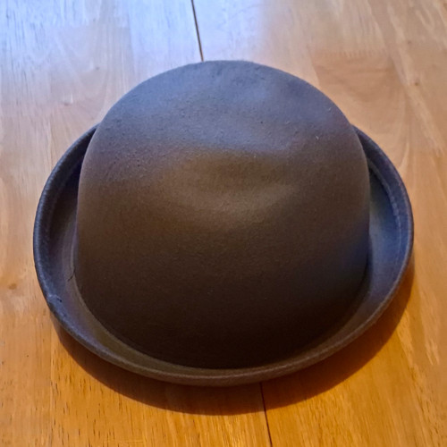 Unisex adults grey felt - felt, bowler