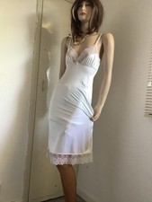 Vtg Debenhams  White Silky