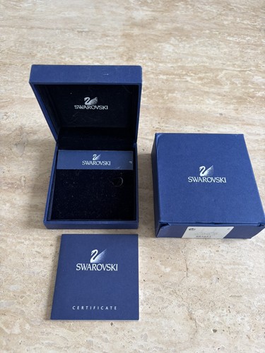 Swarovski earrings blue - swarovski, logo