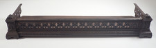 VICTORIAN CAST IRON FENDER WITH PIERCED DECORATION
