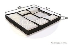 Pollen Filter - Supersedes CTY12903  To Fit Toyota Corolla 91->02, Corolla Levin