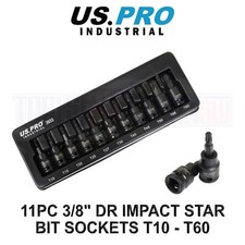 US PRO INDUSTRIAL 11PC 3/8" DR