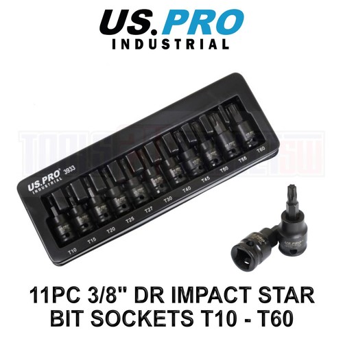 Pro industrial 11pc dr - us, 3/8"