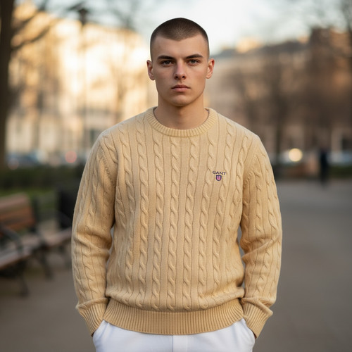 Gant cable knit jumper - gant, beige
