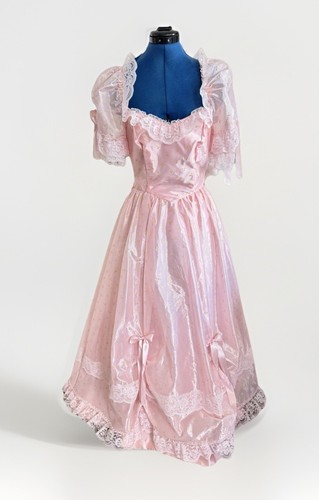 Vintage 80s prom dress pink - dress,