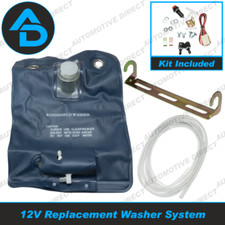 Windscreen Washer Fluid Bag/Bottle Kit with Washer Pump, Jets, Tubing and More