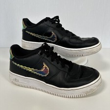 Nike Air Force 1 AF1 LV8 Pixel Digital Swoosh Black CW1577-002 UK 5 Trainers