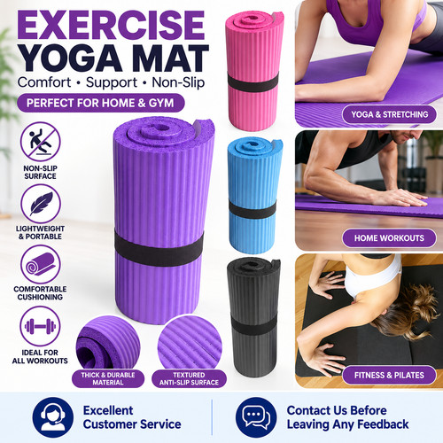 Yoga mat 15mm thick exercise - 15mm,