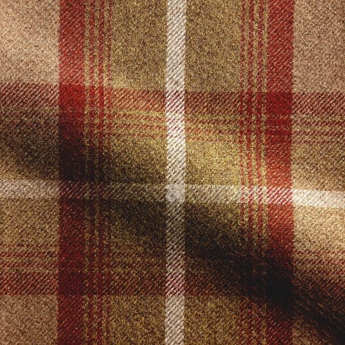 Highland check rust soft - check,