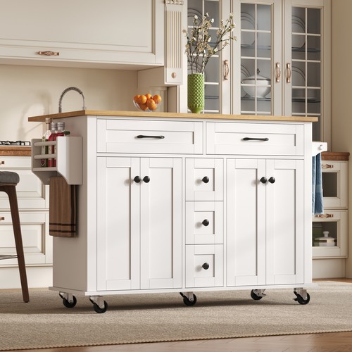 Rolling kitchen island trolley - kitchen,