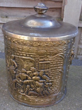 VINTAGE BRASS COAL URN BUCKET