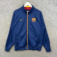 Barcelona Jacket Mens Large Blue Nike Training Pre Match Warm Up Track Top 2013
