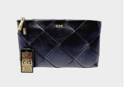 Biba black leather woven - biba,
