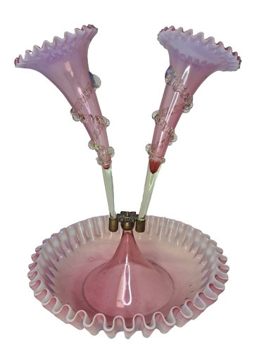 Epergne victorian two - victorian, fluted